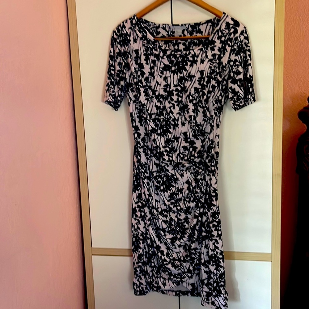 White and black dress